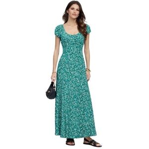 New with tags Madewell Ruched Scoopneck Midi Dress in Floral Size 10